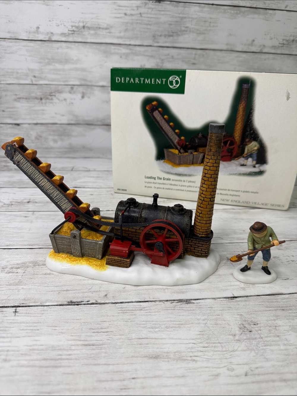 Department 56 New England Village #56688 Accessory “Loading The Grain” Set of 2